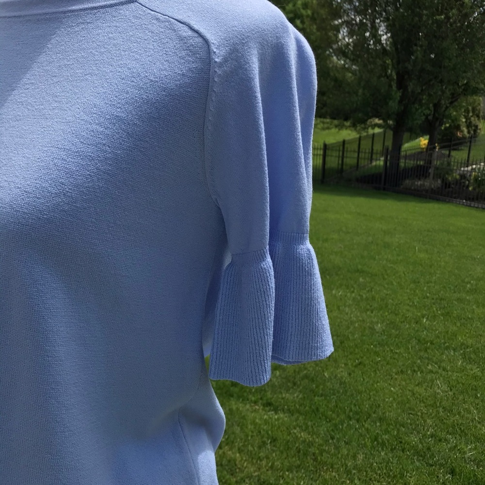 Ann Taylor periwinkle blue top - Picture 2 of 5
